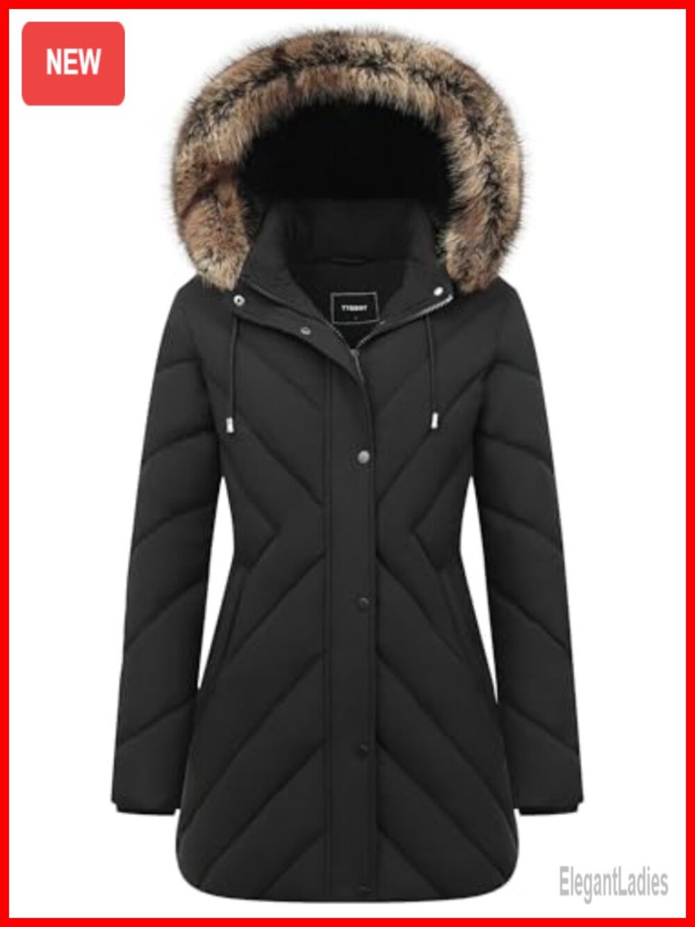 Women's Winter Puffer Jacket Waterproof Down Alternative Insulated Long Padded
